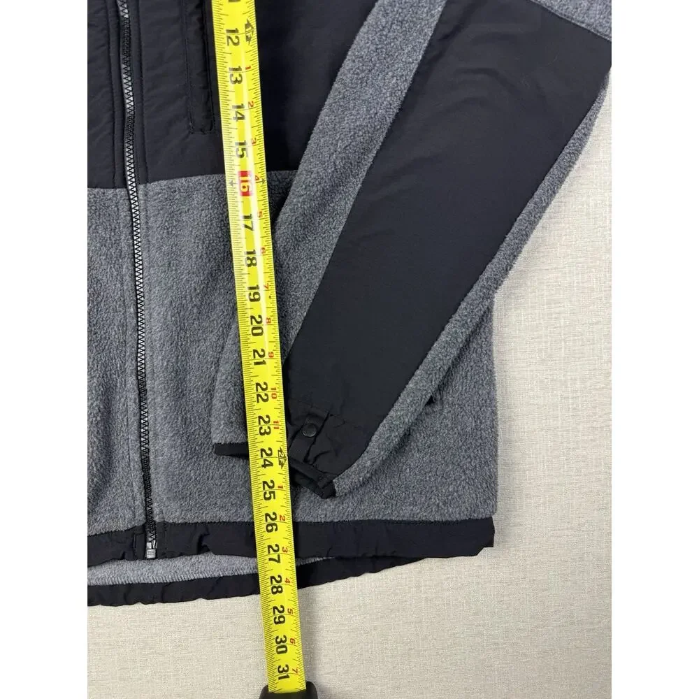 The North Face Polartec Fleece Jacket Mens Medium Black Gray Full Zip Outdoor